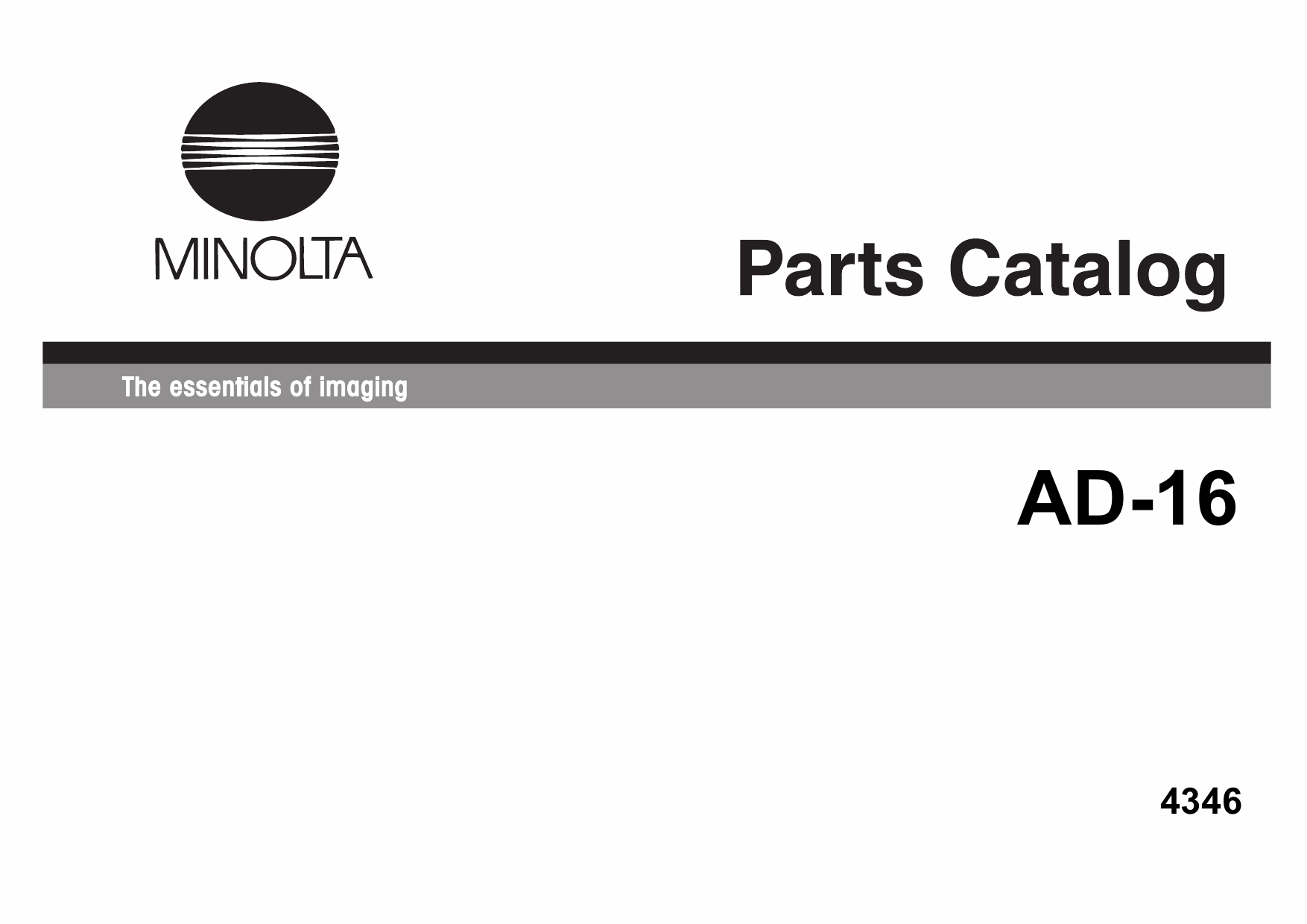 Konica-Minolta Options AD-16 Parts Manual-1